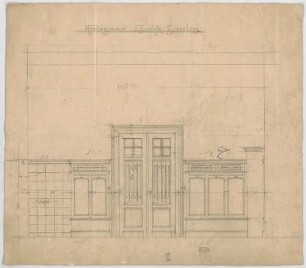 Thiersch, Friedrich von; Glonn (Obb.); Schloss Zinneberg - Altes Schloss - Wandvertäfelung im Herrenzimmer (Ansicht)