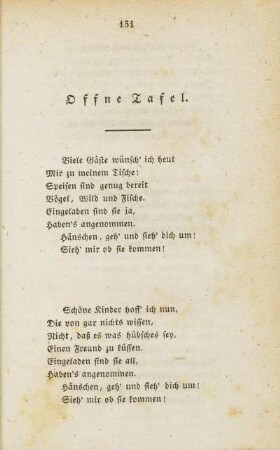 Offne Tafel.