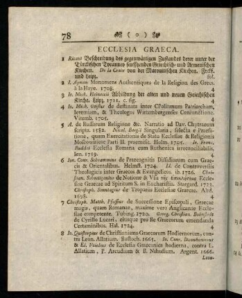 78-85, Ecclesia Graeca. - Haeresiologica.