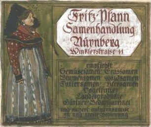 Pfann, Paul; Nürnberg; Fritz Pfann - Samenhandlung - Firmenschild (Ansicht)