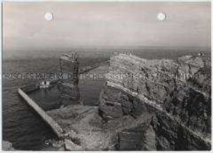 Insel Helgoland, Nordspitze und Lange Anna (Felsnadel, Brandungspfeiler)