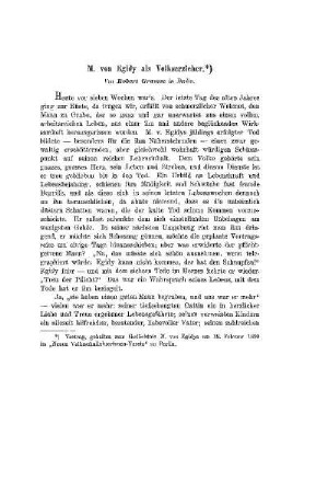 M. von Egidy als Volkserzieher