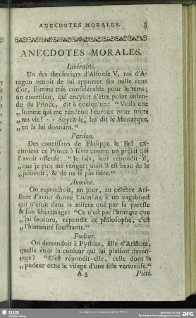 Anecdotes Morales