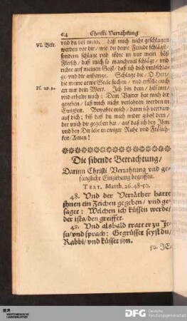 Die sibende Betrachtung [...].