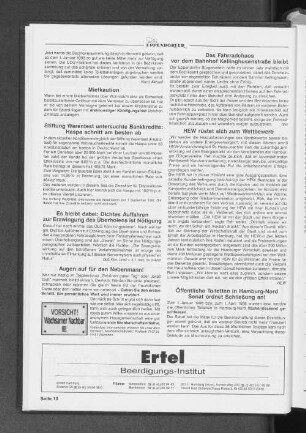 HEW rüstet sich zum Wettbewerb