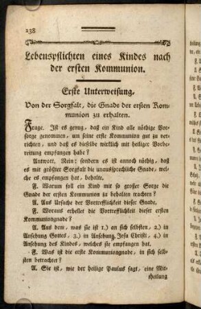 238-261, Lebenspflichten eines Kindes nach der ersten Kommunion: 1. Unterweisung - 13. Unterweisung