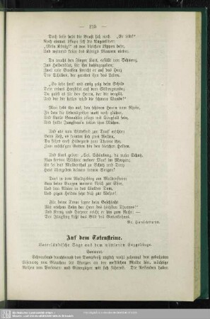 Auf dem Totenstein : Vaterländische Sage aus dem mittleren Erzgebirge