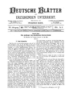 Die Anfänge des kindlichen Seelenlebens : (Schluss)