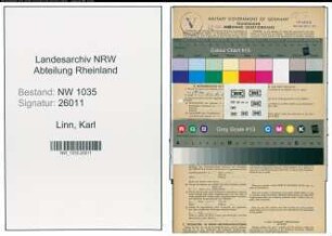 Entnazifizierung Karl Van Linn , geb. 14.09.1892 (Kaufmaennischer Angestellter)