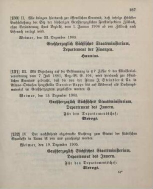 132. Ministerialbekanntmachung, betreffend einen Nachtrag zum Statut der städtischen Sparkasse in Auma
