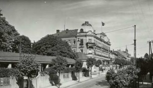 Bautzner Landstraße mit Dr. Lahmanns Sanatorium, Ansicht von Südwesten