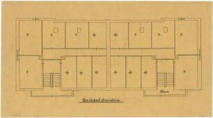 Billing, Hermann; Diedesheim - Neckarelz; Portland - Zementwerke - Arbeiterwohngebäude Dachstock (Grundriss)