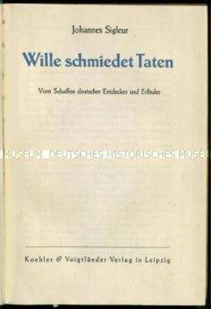 Sammelbiografie über deutsche Entdecker und Erfinder
