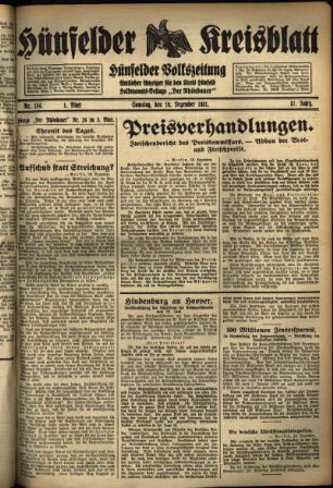 Erste Ausgabe vom Samstag, den 19. Dezember 1931.