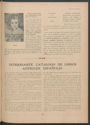 Interesante catálogo de libros antiguos españoles