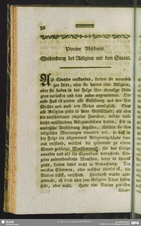 Vierter Abschnitt. Verbindung der Religion mit dem Staate