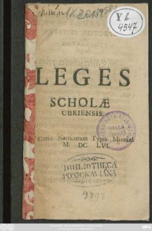 Leges Scholae Curiensis