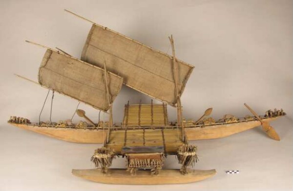 Model of an outrigger boat