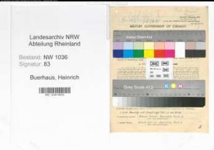 Entnazifizierung Heinrich Buerhaus , geb. 03.05.1903 (Steiger)
