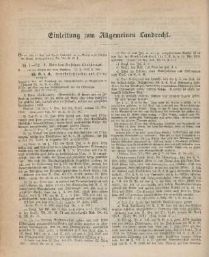 Einleitung zum Allgemeinen Landrecht.