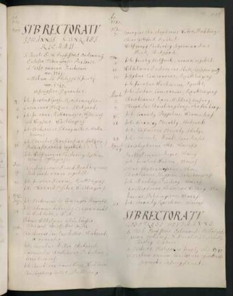 Sommerhalbjahr 1713. Rektorat Gottfried Hoffmann