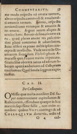 Cap. II. De Colloquio.