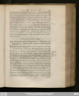 [Epikrisis] VII. Idem iudicium fuit Synodi Carthaginensis II, Milevitanae, Carthaginensis III. Item Innocentii, Zosimi, Caelestini, Gelasii.