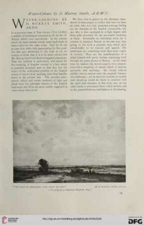 69: Water-colours by D. Murray Smith, A.R.W.S.