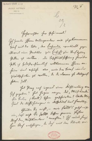 Brief an Ludwig Strecker  : 17.02.1911