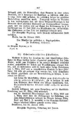 Schulunterricht der Hütekinder : [IV. Elementarschulwesen]