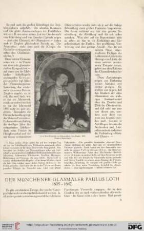 2: Der Münchener Glasmaler Paulus Loth 1605-1642