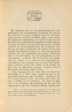 Die germanischen Gutturale