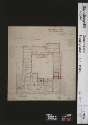 Oberbergamt Freiberg; Um- und Erweiterungbau (Brennhausgasse und Ostflügel), Kellergeschoss