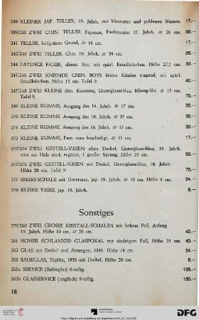 Sonstiges (Nr. 259-263b)