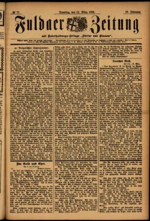 Ausgabe vom Dienstag, den 31. März 1896.