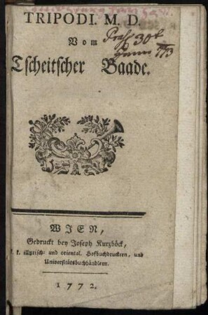 Von dem Tscheitscher Baad- und Brunnenwasser