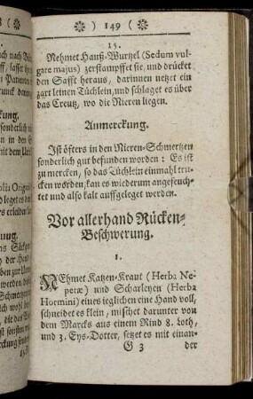 Vor allerhand Rücken-Beschwerung