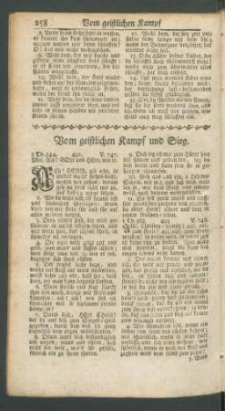 Vom geistlichen Kampf und Sieg