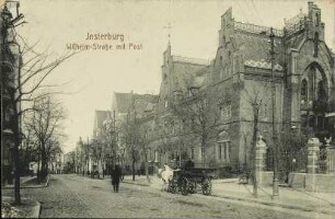 Insterburg - Wilhelm-Straße mit Post