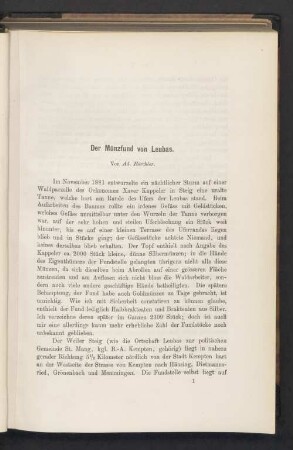 Der Münzfund von Leubas
