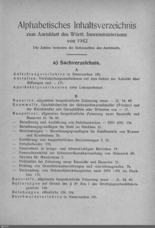 Sachverzeichnis