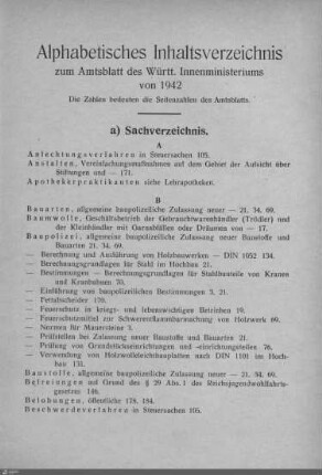 Sachverzeichnis