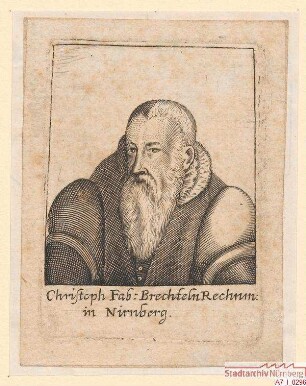 Christoph Fab. Brechtel (= Chr°. Fabian Prechtel), Rechenmeister in Nürnberg