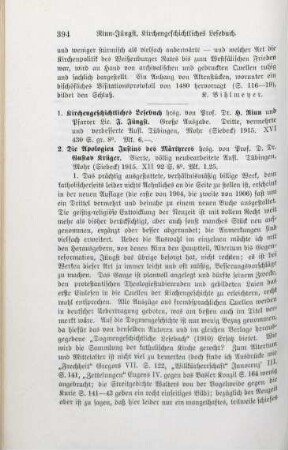 394-395 [Rezension] Kirchengeschichtliches Lesebuch