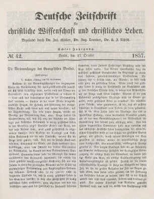 331-338 Die Versammlungen des Evangelischen Bundes : Fortsetzung