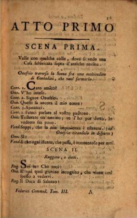 Federici Commedie Di Carattere Volumi Sei, 3