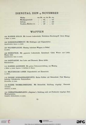 Dienstag, den 4. November (Nr. 105-231)