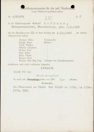 Hofherr, Josef