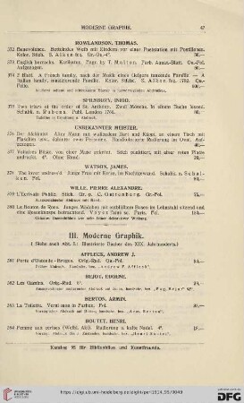 III. Moderne Graphik (Nr. 381 - 565)