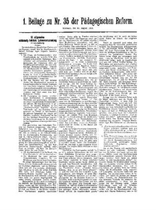 51. allgemeine schleswig-holstein. Lehrerversammlung in Lauenburg : (Schluß) ; 1. Beilage zu Nr. 35 der Pädagogischen Reform